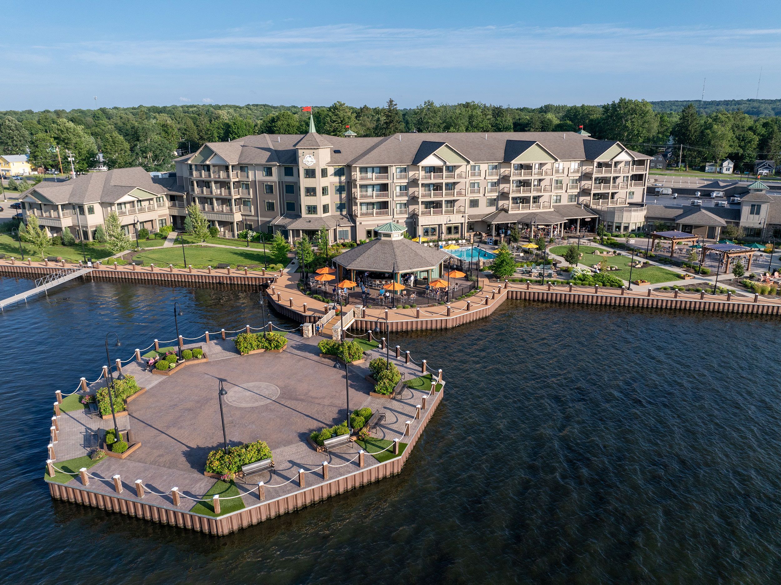Chautauqua Harbor Hotel aerial view